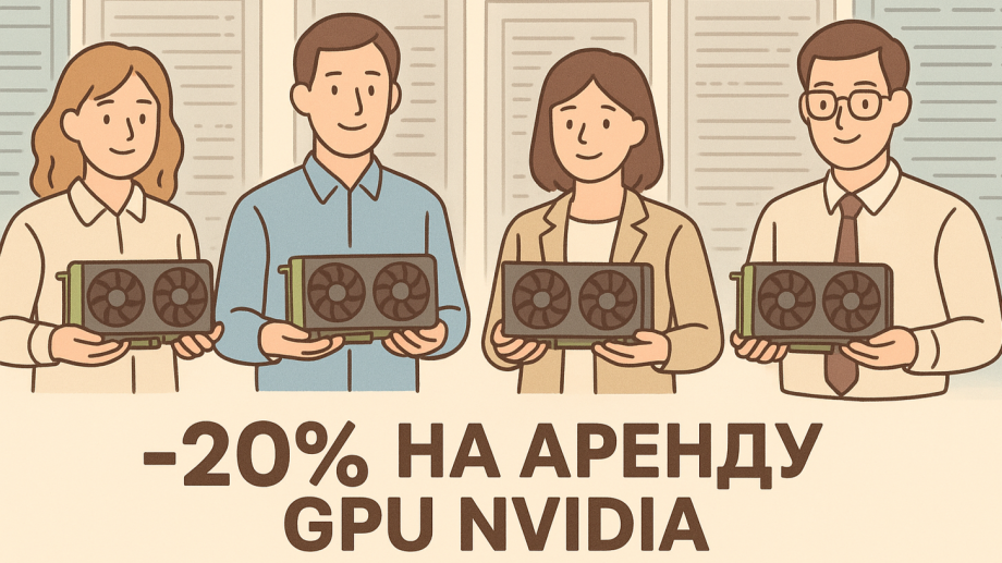 Скидка 20% на аренду серверов с GPU NVIDIA