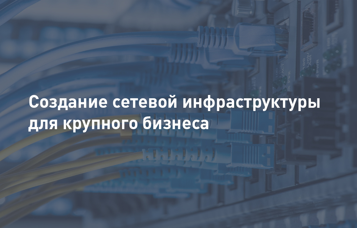 Создание сетевой инфраструктуры для крупного бизнеса