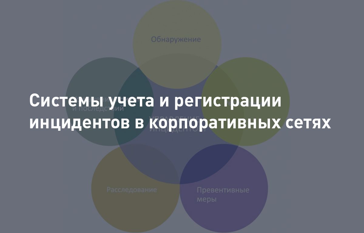 Системы учета и регистрации инцидентов в корпоративных сетях
