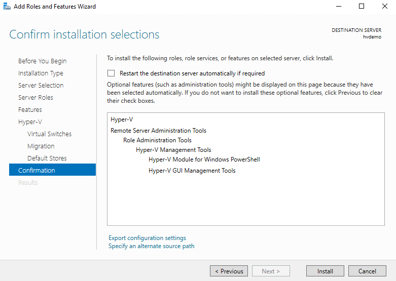 Установка Windows Hyper-V Server 2019 Установка Windows Hyper-V Server 2019