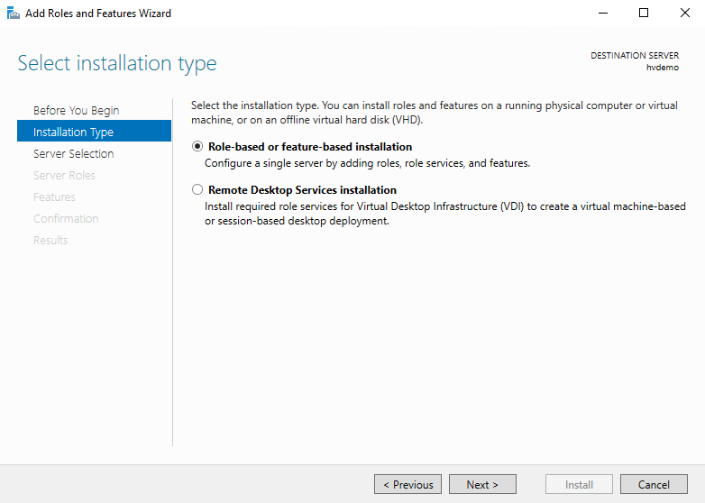 Установка Windows Hyper-V Server 2019 Установка Windows Hyper-V Server 2019