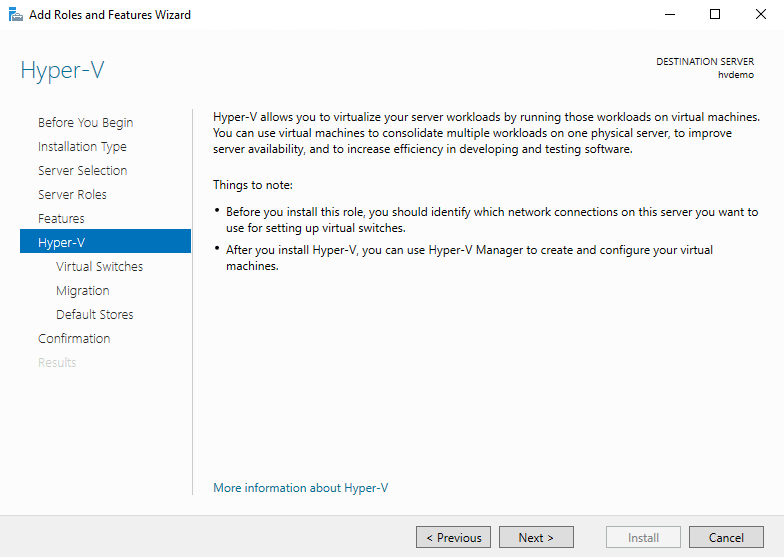 Установка Windows Hyper-V Server 2019 Установка Windows Hyper-V Server 2019